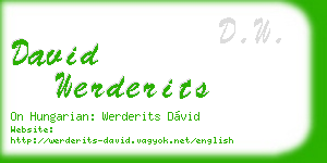 david werderits business card